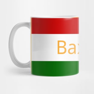 Vahdat City in Tajikistan Flag Colors Mug